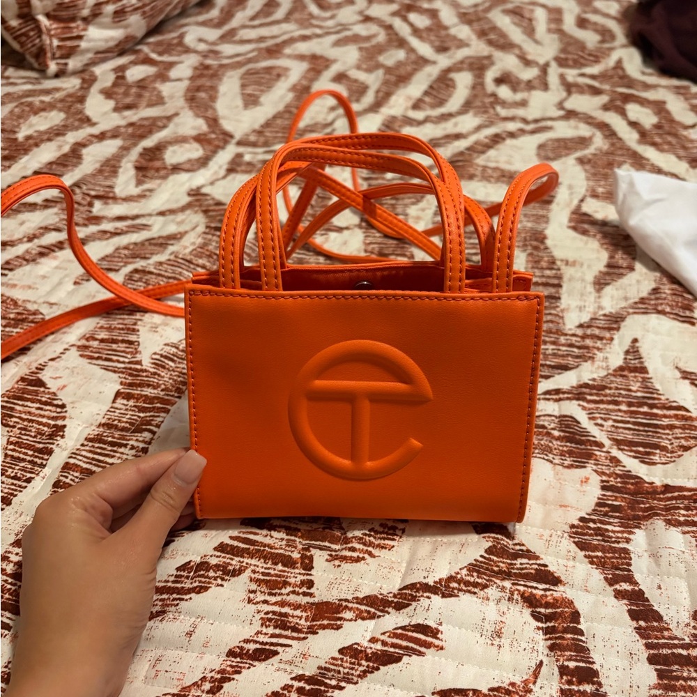 Telfar Mini Bag in Vibrant Orange